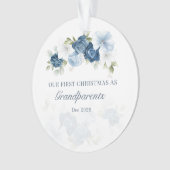Floral Eucalyptus Grandparent 1e Kerstmis Ornament (voorkant)