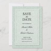 Floral Eucalyptus Green Save The Date (Voorkant)