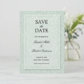 Floral Eucalyptus Green Save The Date (Staand voorkant)