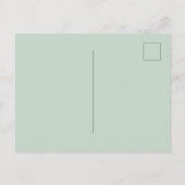 Floral eucalyptus greenery elegant modern bruiloft briefkaart (Achterkant)