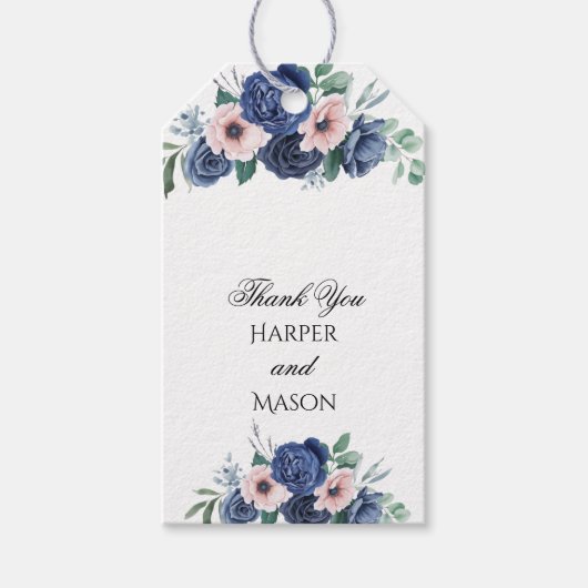 Floral Eucalyptus huwelijkscadeau Labels Cadeaulabel (Voorkant)