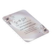 Floral Eucalyptus Luxe Pearl Wedding Save the Date Magneet (Rechterzijde)