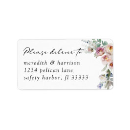 Floral Eucalyptus RSVP Envelope Adres Label