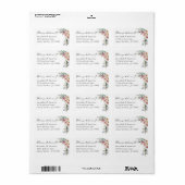 Floral Eucalyptus RSVP Envelope Adres Label (Full Sheet)