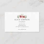 Floral Eucalyptus Rustic Elegant Visitekaartje (Achterkant)