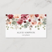 Floral Eucalyptus Rustic Elegant Visitekaartje (Voorkant)