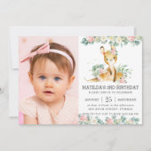 Floral Eucalyptus Schattige Kangoeroe Verjaardagsf Kaart (Voorkant)