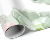 Floral Eucalyptus Succulent Weddenschap Wrapping P Cadeaupapier (Rol Hoek)