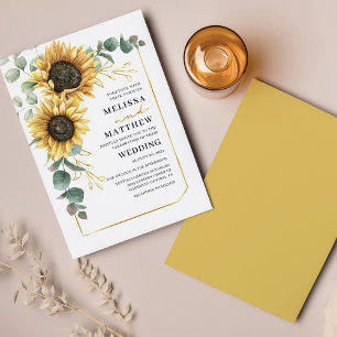Floral Eucalyptus Sunflower Geometric Wedding