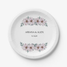 Floral Eucalyptus Trouwpapier Borden