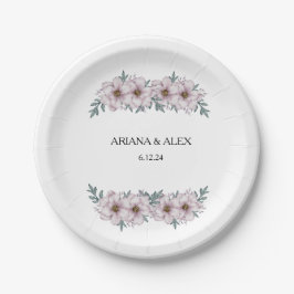 Floral Eucalyptus Trouwpapier Borden Papieren Bordje