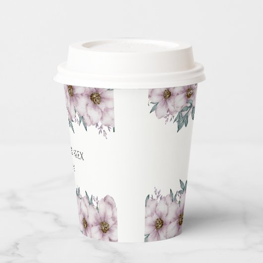 Floral Eucalyptus Trouwpapier Cup Papieren Bekers (Links)