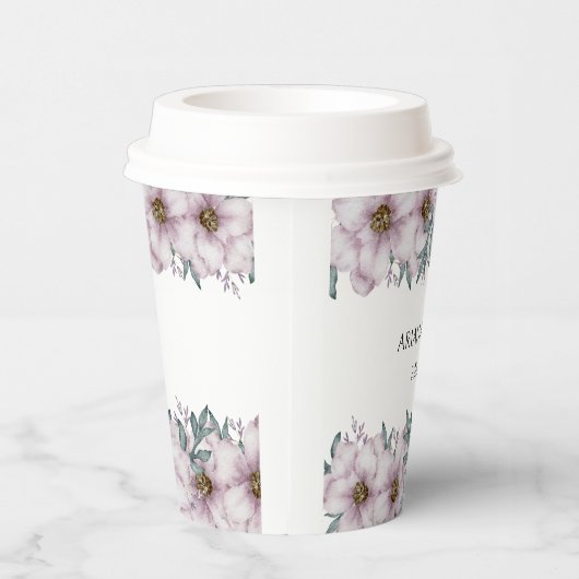 Floral Eucalyptus Trouwpapier Cup Papieren Bekers (Rechts)