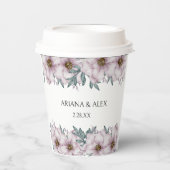 Floral Eucalyptus Trouwpapier Cup Papieren Bekers (Voorkant)