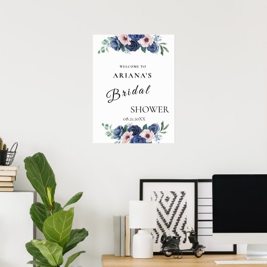 Floral Eucalyptus Trouwteken Poster (Thuiskantoor)