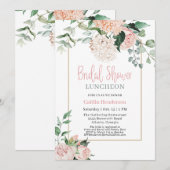 Floral Eucalyptus Vrijgezellenfeest Luncheon Kaart (Voorkant / Achterkant)
