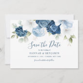 Floral Eucalyptus Waterverf Flowers Save The Date (Voorkant)