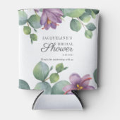 Floral Eucalyptus Waterverf Script Vrijgezellenfee Blikjeskoeler (Voorkant)