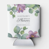 Floral Eucalyptus Waterverf Script Vrijgezellenfee Blikjeskoeler (Achterkant)