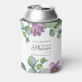 Floral Eucalyptus Waterverf Script Vrijgezellenfee Blikjeskoeler (Blikje Achterkant)