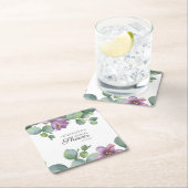 Floral Eucalyptus Waterverf Script Vrijgezellenfee Kartonnen Onderzetters (Insitu)