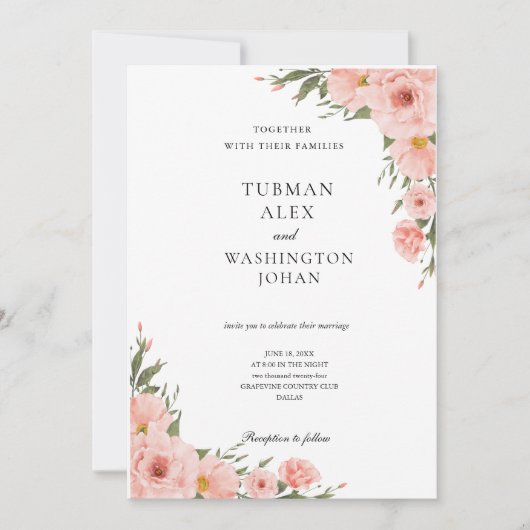 Floral Eucalyptus Weddenschap Kaart (Voorkant)