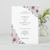 Floral Eucalyptus Weddenschap Kaart (Staand voorkant)