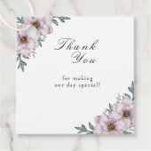 Floral Eucalyptus Wedding Bedankjes Labels (Voorkant)