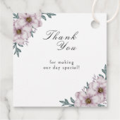 Floral Eucalyptus Wedding Bedankjes Labels (Achterkant)
