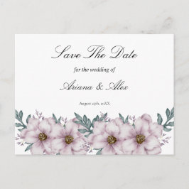 Floral Eucalyptus Wedding Bewaar de datum Briefkaart