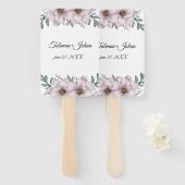 Floral Eucalyptus Wedding Handwaaier (Voorkant en achterkant)