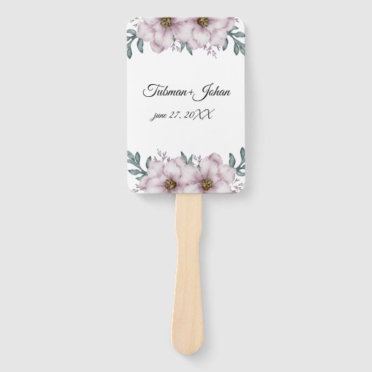 Floral Eucalyptus Wedding Handwaaier (Voorkant)