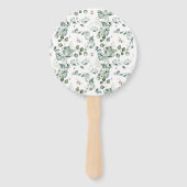 Floral Eucalyptus Wedding Handwaaier (Achterkant)