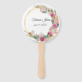 Floral Eucalyptus Wedding Handwaaier (Voorkant)