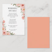 Floral Eucalyptus Wedding Informatiekaartje (Voorkant / Achterkant)