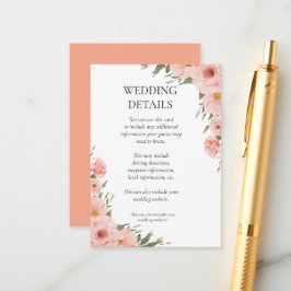 Floral Eucalyptus Wedding Informatiekaartje