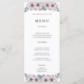 Floral Eucalyptus Wedding Menu Kaarten (Voorkant)