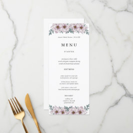Floral Eucalyptus Wedding Menu Kaarten
