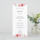 Floral Eucalyptus Wedding Menu Kaarten (Staand voorkant)