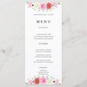 Floral Eucalyptus Wedding Menu Kaarten (Voorkant)