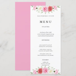Floral Eucalyptus Wedding Menu Kaarten