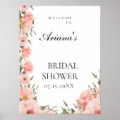 Floral Eucalyptus Wedding Poster (Voorkant)