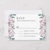 Floral Eucalyptus Wedding RSVP Kaartje (Voorkant)