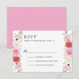 Floral Eucalyptus Wedding RSVP Kaartje