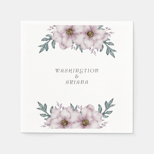 Floral Eucalyptus Wedding Servet (Voorkant)