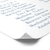 Floral Eucalyptus Wedding Zitting Grafiek Poster (Hoek)