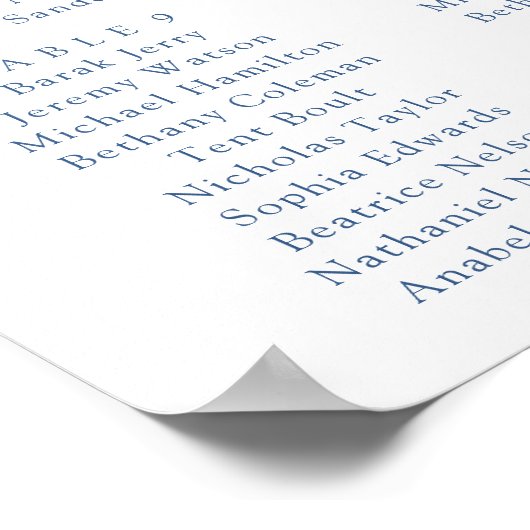 Floral Eucalyptus Wedding Zitting Grafiek Poster (Hoek)