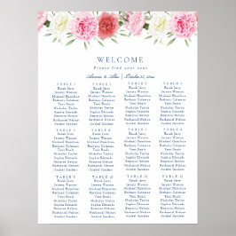 Floral Eucalyptus Wedding Zitting Grafiek Poster