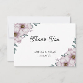 Floral Eucalyptus Zomer Huwelijk Dankjewel Kaart