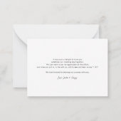 Floral Eucalyptus Zonnebloem Bruiloft Dank u Notitiekaartje (Achterkant)